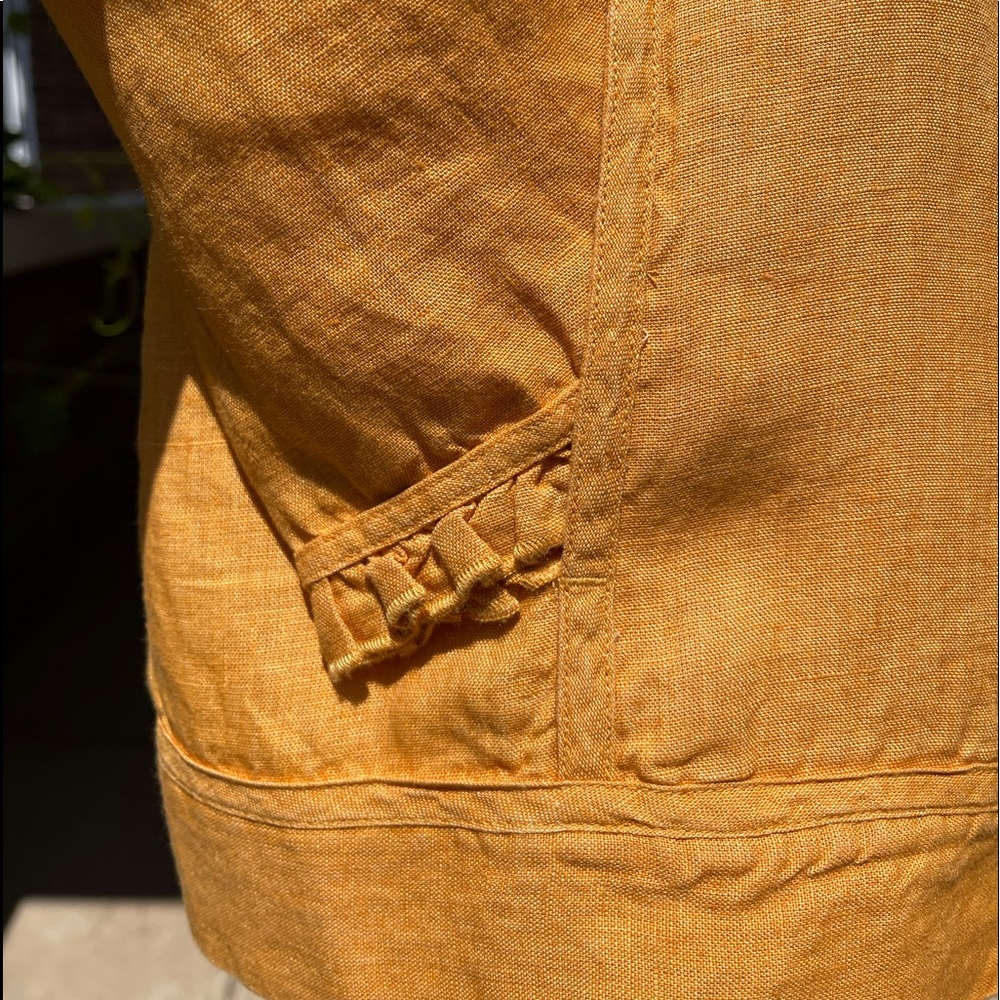 Linen Ruffle Trim Jacket - Picture 5 of 10
